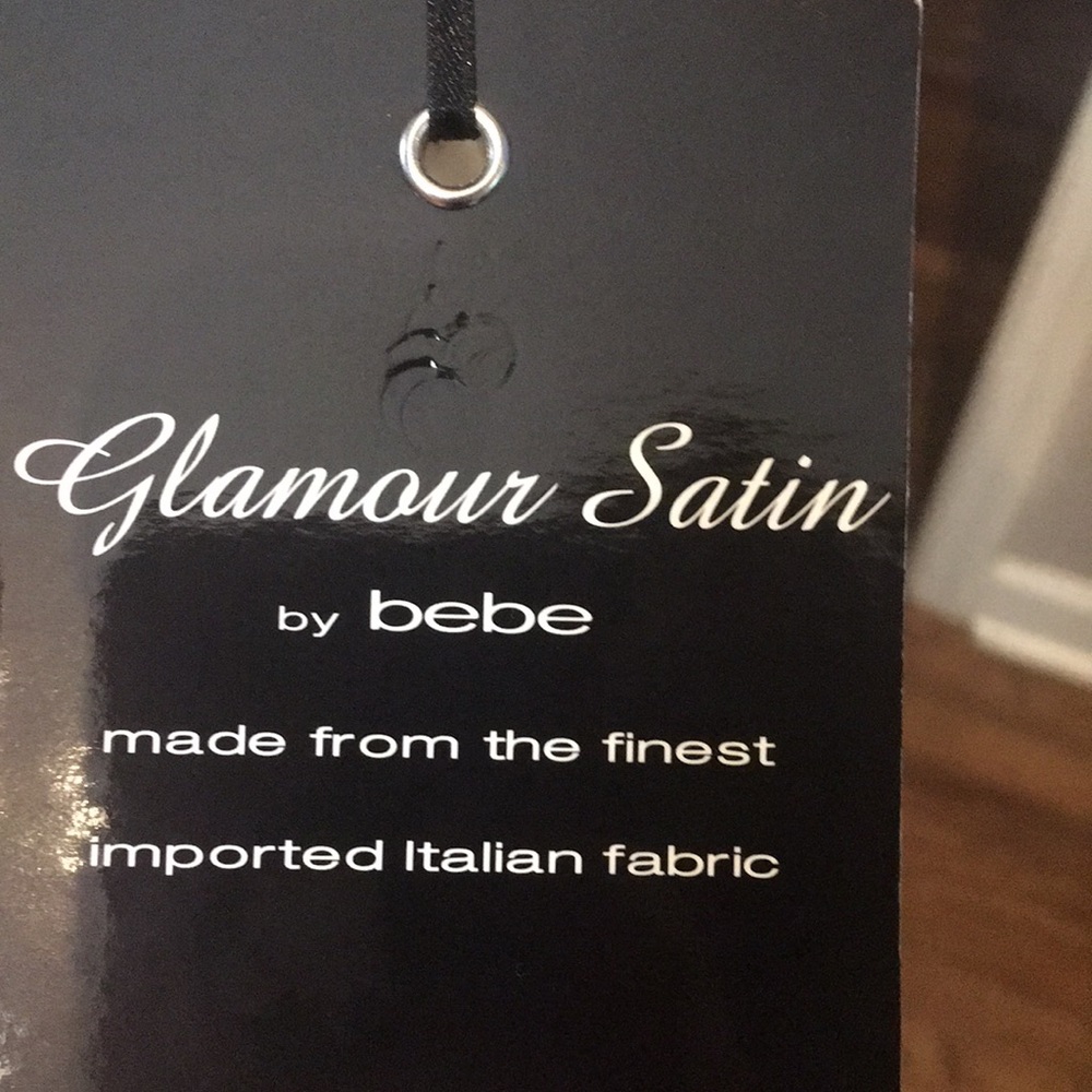 NWT Bebe glamour satin T back slim dress xs - Picture 4 of 8